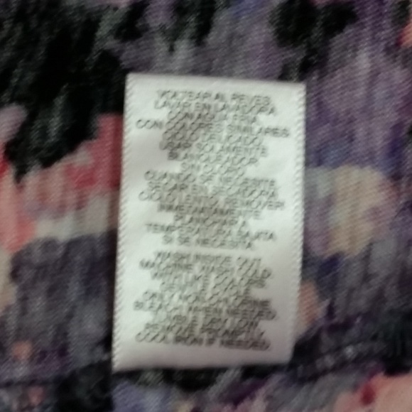 Daisy Fuentes Long Sleeve Floral Top - Size L - Picture 4 of 5